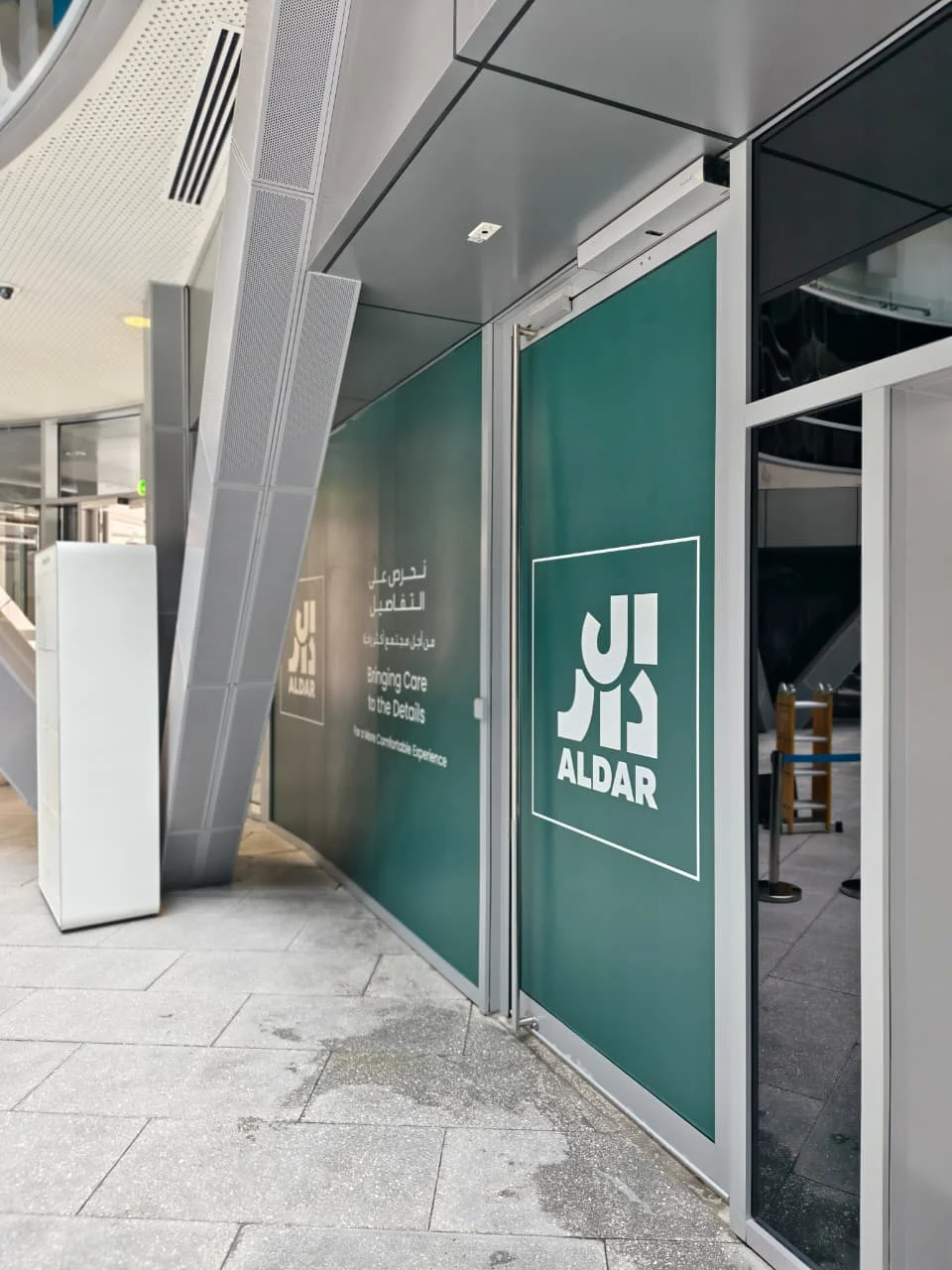 Office glass sticker installation